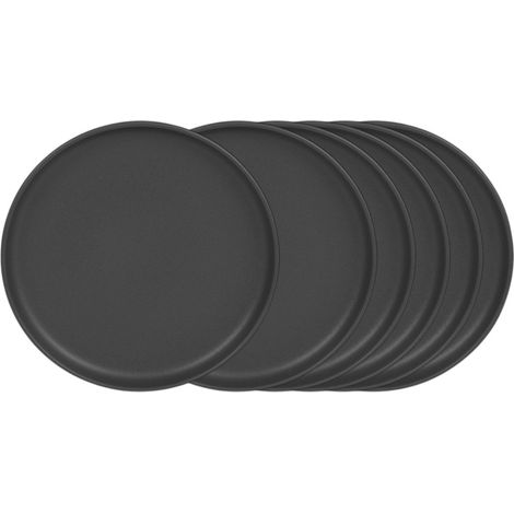 Table Passion - Assiette plate Uno noir 28 cm (lot de 6)