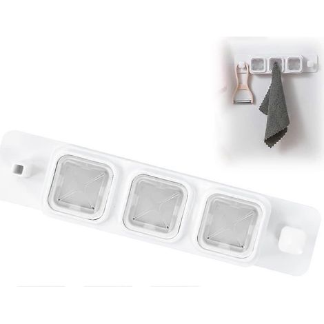 Porte-serviettes de cuisine triple adhésif, porte-torchons sans perçage, porte-serviettes auto-adhésif (1/5)