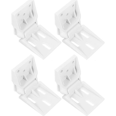 4pièces Lot De Charnières De Porte De Réfrigérateur Rechange Pour Portes De Congélateur Accessoires De Réparation Pour Réfrigérateurs De Camping Blanc (1/5)