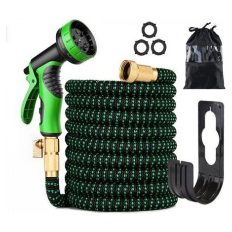 Tuyau arrosage extensible 15m, flexible avec buse 10 fonctions, pour jardin et voiture (1/4)