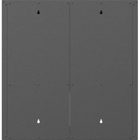Metall-Werkzeugschrank zur Wandmontage mit abschließbarer Tür und Ablage, grau, 75 x 77 x 30 cm (1/5)