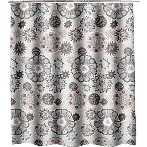 Cortina de ducha, 220x200cm, tela de poliéster, hermosa cortina para bañera y baño. (1/5)