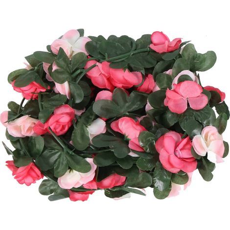 2 PièCes SéRies Fleur Rose Artificielle Floral Faux Vigne Pendaison Guirlande DéCoration de Mariage de FêTe (1/5)
