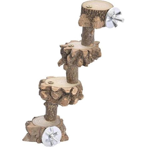 Vogelsitzstange aus Naturholz, Leiter, Kratzbaum, Ast für Papageien und Sittiche