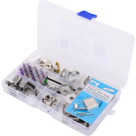 Kit de pied presseur, épingle domestique, boîtier de canette, accessoires pour machine à coudre plate