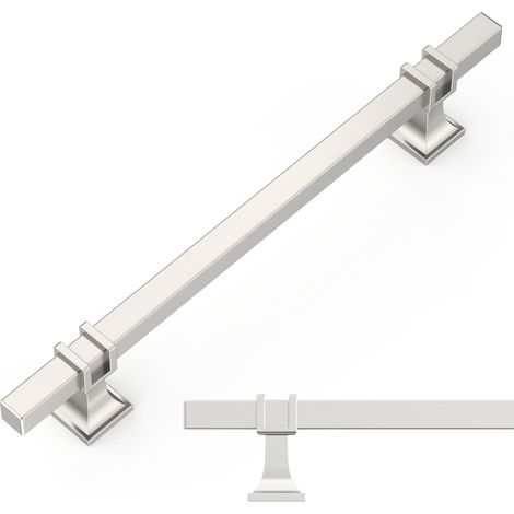 10 Pièces Poignee de Meuble Cuisine Argenté 160mm Poignées Meubles avec Vis, pour Bureaux, Tiroirs, Armoires, Placard (1/5)