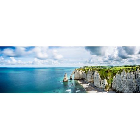 Tableau sur toile Etretat 30x97 cm - Impression sur Toile Murale Décorative - Image imprimée en HD sur Toile - Toile sur Châssis en Bois FSC - Fabriqué en France (1/4)