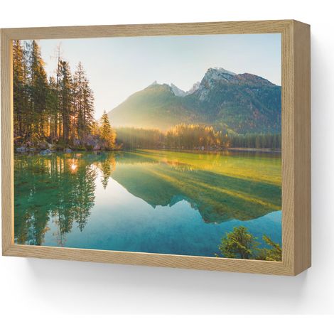 WALL LIGHT Lake - Forest - Mountains - Nature - Sun - Landscape 40x30 cm (1/5)