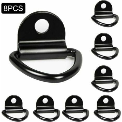Paquet de 8 anneaux d'arrimage robustes pour bateaux, fourgonnettes, camions et entrepôts (1/4)