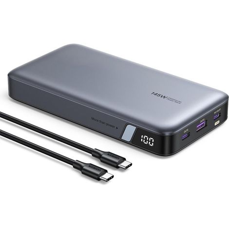 145W Batterie Externe 25000mAh Power Bank USB C 140W Charge Rapide 3 Ports PD 3.1 Chargeur Portable Écran LED