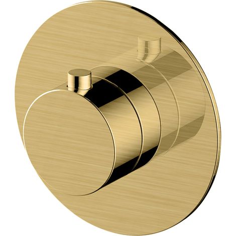 RAK Petit Brushed Gold Round Concealed Thermostatic Valve - RAKPER3024G