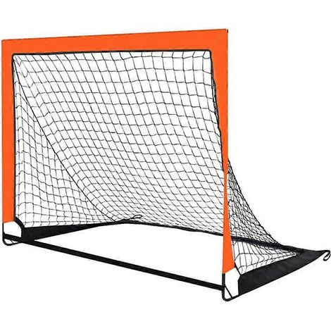 Orangefarbenes Fußballtor für Kinder, tragbar, faltbar und mobil, zum Training. (1/5)