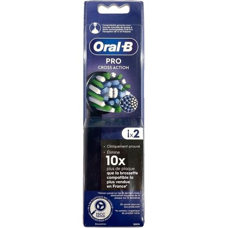 Pro Cross Action Brossette pour Brosse à dents élèctriques, Pack de 2 unités (1/5)