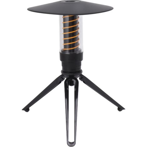 Tragbare, wiederaufladbare LED-Campinglampe, wasserdicht für Zelte im Freien, Stangenlampe mit schwarzem, regendichtem Dach, Nachtlicht zum Wandern und Reisen. (1/5)
