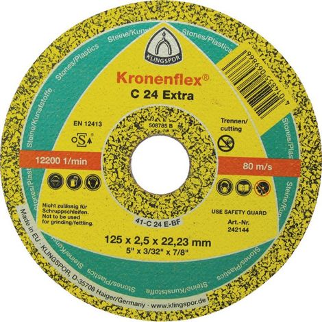 Disco Per La Smerigliatrice Di Taglio C24 115X2,5Mm Extra Klingspor