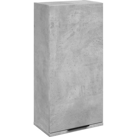 Armoire de salle de bain murale design épuré 32 x 20 x 67 cm gain de place en bois d'ingénierie gris béton (1/5)