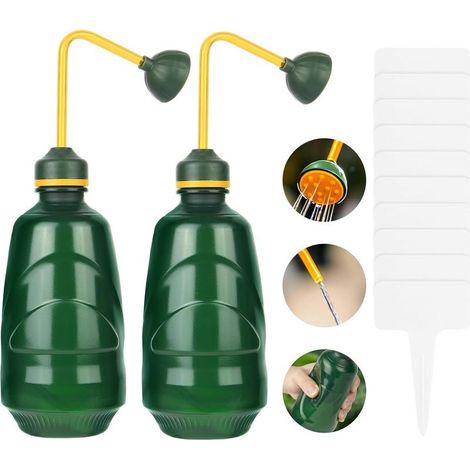 Arrosoir Plante Interieur,2Pcs Petit Arrosoir pour Bonsaïs,450ml Pulvérisateur a Main pour Semis,Bonsaïs,Plantes Délicates et Fleurs (Vert) (1/5)