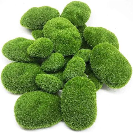 Roches Artificielles - En Mousse Et Mousse Verte - Pour Décoration Mur Végétal Et Miniatures - 10 Pièces - 5 Tailles Différentes (1/5)