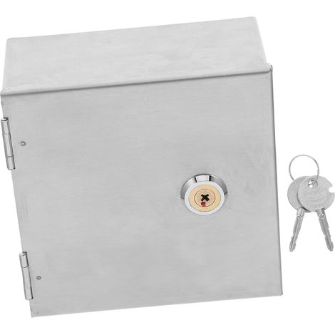Boîtier De Jonction Électrique Extérieur En Acier Inoxydable 86 Mm Avec Serrure Verrouillable, Boîte De Couvercle Étanche Anti-éclaboussures Pour Prise, Montage Apparent Ou Encastré (1/5)