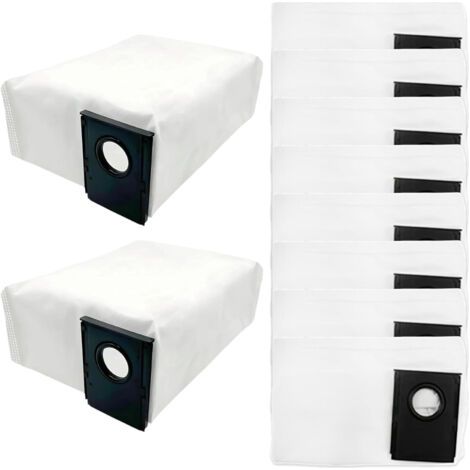 Lot de 10 sacs à poussière de rechange compatibles avec les aspirateurs robots Eureka J15 Pro Ultra/ J15 Max Ultra/ J15 Evo  sacs à poussière jetables grande capacité, adaptés aux aspirateurs robots d (1/4)