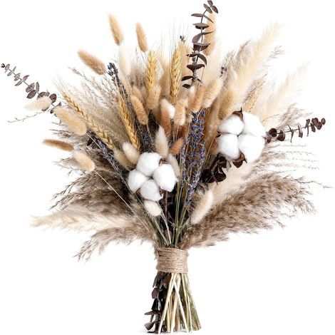 Bouquet Fleurs Séchées Naturelles avec Pampas pour Déco Intérieure (1/5)