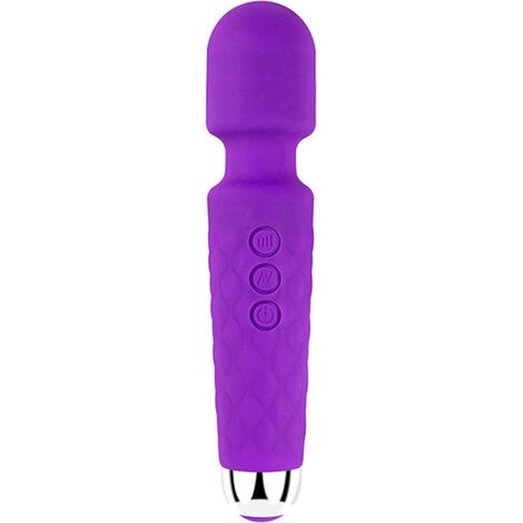 Masque vibrant 20 fréquences 8 vitesses, étanche, silencieux, rechargeable, baguette de massage pour femme, violet, 20 modes (1/5)