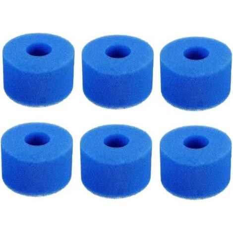 Pack 6 filtres jacuzzi lavables compatibles Intex jacuzzi et Lay-Z-Spa, cartouches filtre spa (1/4)