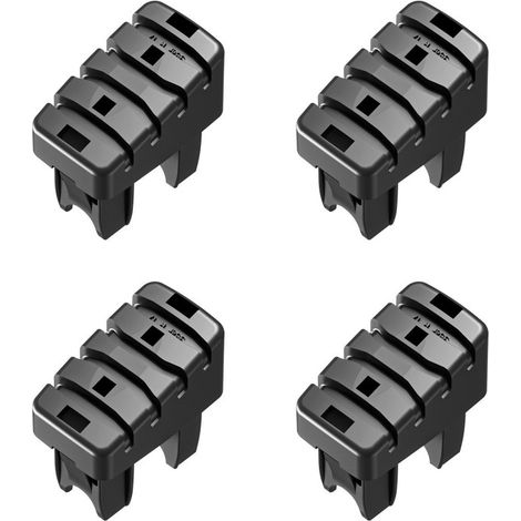 Embouts Clix antidérapants pour escabeaux – Dimensions AVANT 43x20mm, ARRIÈRE 35x20mm – Compatibles avec Hailo Selekta et Profistep XXL