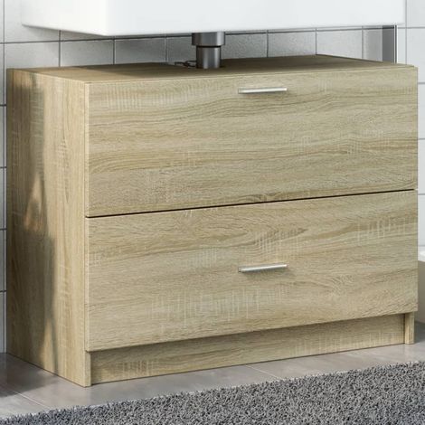 Waschbeckenunterschrank Sonoma-Eiche 78x37x59 cm Holzwerkstoff