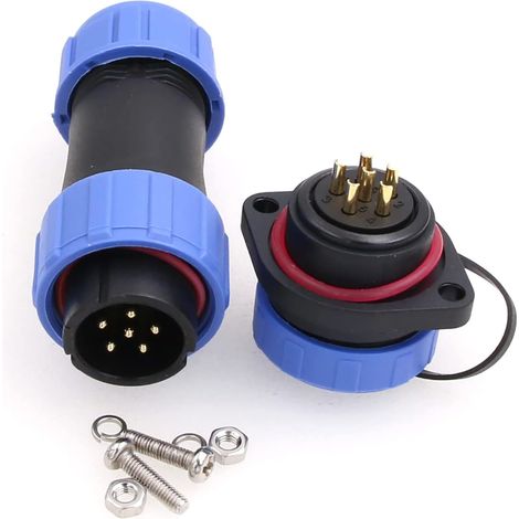 HE21 6 Pin Waterproof Circular Connector for Indoor and Outdoor Industrial Lighting (1/5)