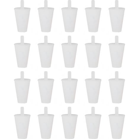 Paquete de 20 tapones de silicona cónicos, resistentes a altas temperaturas, impermeables y protectores. (1/5)