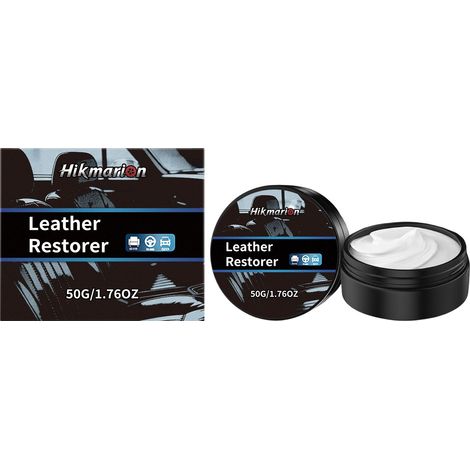 Crème d'entretien pour cuir automobile, pour l'intérieur de votre voiture. Forme un film protecteur qui prévient les taches, ravive et protège le cuir. – 50 g (1/5)