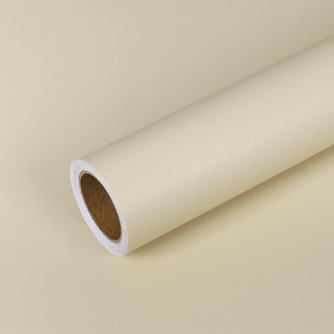 Papier Peint Beige Crème Moderne Papier Peint Adhesif Mural Beige Crème Mat 40 cm× 300 cm Épaissir Vinyle Adhesif Cuisine Lavable Rouleau Adhesif pour Meuble Chambre Tapete Selbstklebend (1/5)