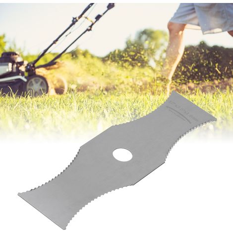 Lame de tondeuse à gazon arquée en acier blanc, lame de désherbeur, accessoires et pièces pour coupe-bordures avec dent de scie (1/5)