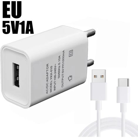 Chargeur USB universel 5V 2A QC3.0 à charge rapide pour iPhone et Android, compatible avec les chargeurs portables. (1/5)