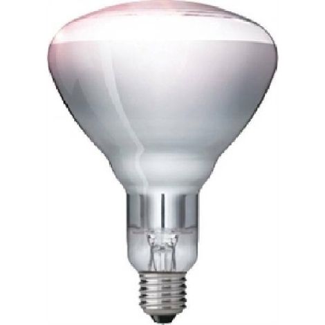 Philips lampada incandescente a infrarossi 150w attacco e27 finitura chiara ir150ch