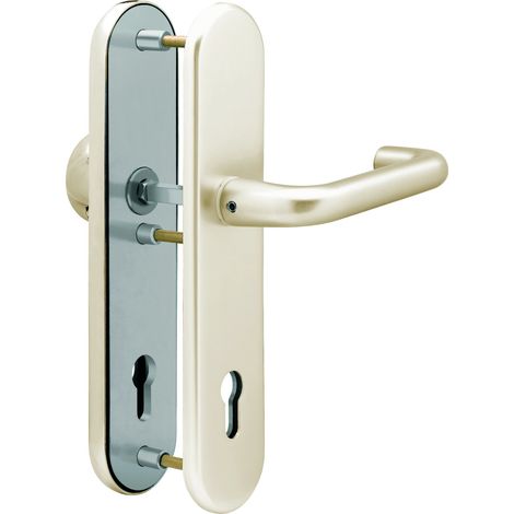 garniture de poignée pour porte -LS KT pour Wohnungseingangstüren/poignée de préhension à l'carré de 8 mm, entraxe 72 mm, 40181350