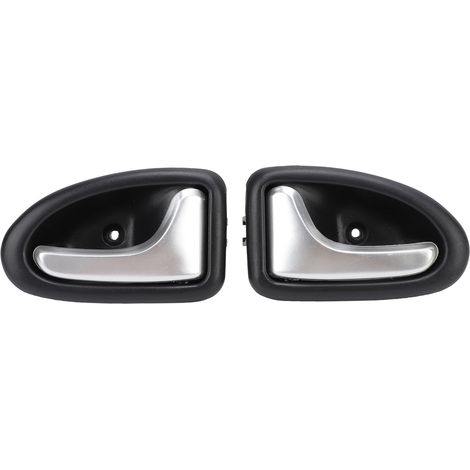 Decdeal 1 paire de poignées de porte intérieures 7700432708 gauche droite chromées à l'intérieur de la voiture pour CLIO II 1998 – 2007