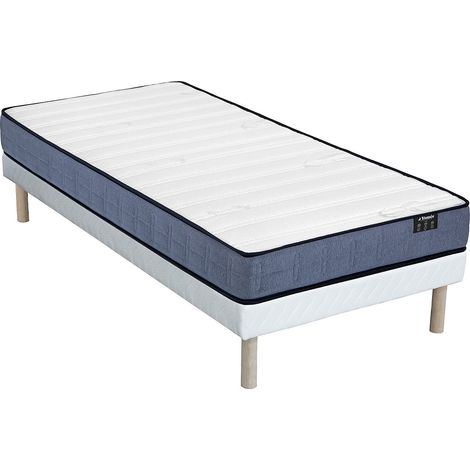 Set 90 x 190 cm rete a doghe + materasso a molle insacchettate sp. 19 cm - DAYNI di YSMÉE