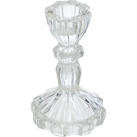 Kerzenhalter aus Glas, Kristall, 11 cm