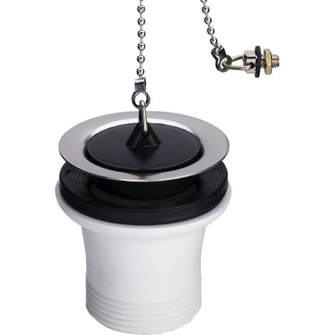 Vanne de vidange 7622.51 en plastique blanc G1 1/2 x 70 mm