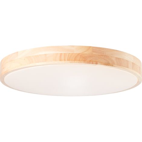 BRILLIANT Slimline LED applique et plafonnier 49cm bois clair / blanc luminaires d'intérieur, plafonniers, -fonctionnels  1x 60W LED intégrée, (flux lumineux: 4800lm, couleur de la lumière: 3000 (1/5)