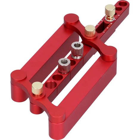 Guide de perçage à chevilles en bois, gabarit de positionnement droit pour tourillons, outil de perçage de précision pour menuiserie (1/5)