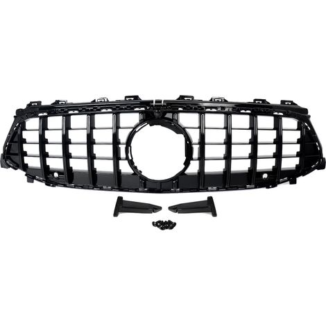 Rejilla del parachoques delantero, construcción en ABS, estilo competición, negro brillante. (1/2)