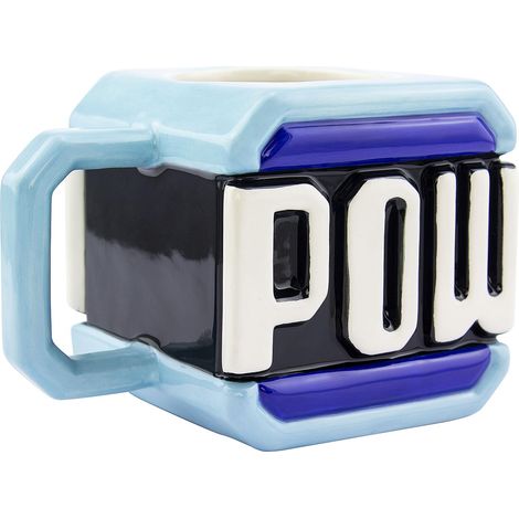 Super Mario Block Tasse POW blau/weiß/schwarz, 100 % Keramik, Fassungsvermögen: ca, 400 ml. (1/4)