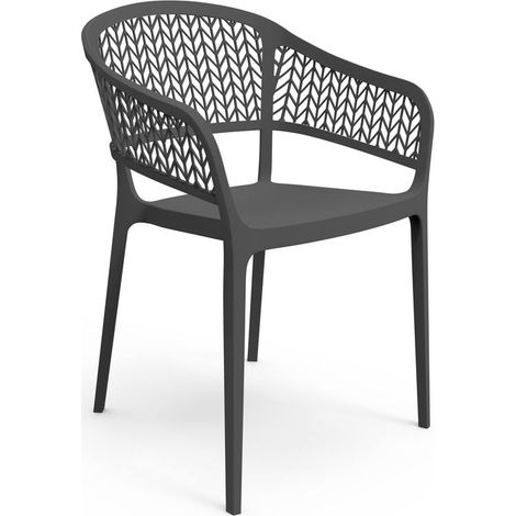 SHAF sillon saona antracita , Sillon saona antracitaMarca ShafSilla de jardín sin cojín de polipropileno Saona antracita Medidas 78x 56x58 cm.