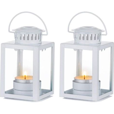 Decorative Lanterns, 2 Pieces Candle Lanterns with Tealight Holders Inside, Hanging Garden Lanterns, Candle Holder for Birthday Party, Wedding Centerpiece, Spa (1/5)