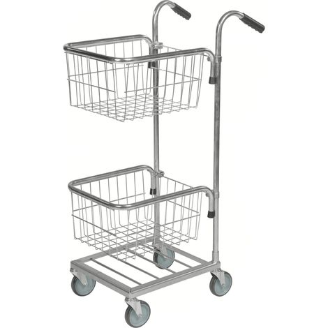 Kongamek Mini- Servierwagen verzinkt mit 2 Körben 415x355x220mm und Bremse