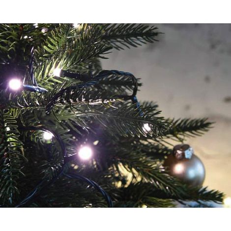 Luce lampeggiante a LED opaca 31V - L:8m - 128 super brillante LED bianco puro - Cavo verde