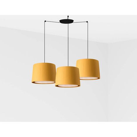 Faro SAMBA - Lampe suspendue triple cylindrique en grappe noire, E27 (1/4)